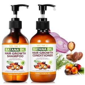 Batana Oil Shampoo and Conditioner Set - Organic Batana Shampoo Conditioner Set with Onion, Rosemary, Argan Tea Tree, Improves Scalp Health & Deep Moisturizing Cleanses for Women and Men
