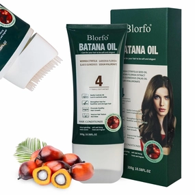 Batana Oil for Hair Growth – 100% Pure Organic & Raw Batana – Promotes Thicker, Stronger Hair, Helps Prevent Hair Loss – Natural for Men & Women – 10.58 oz
