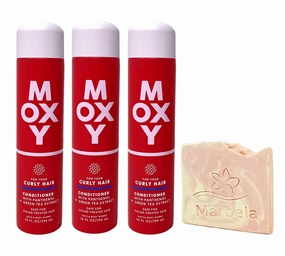 Bath & Body Works Moxy 3 Pack Conditioner for Curly Hair with a Himalayan Salts Springs Sample Soap