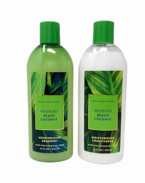 Bath and Body Work Waikiki Beach Coconut - Duo Set - Shampoo and Conditioner