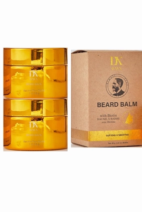 Beard Balm for Black Men: Beard Butter w/Biotin & Shea Butter, Hydrates Smoothens Softens & Thickens Facial Hair, Natural Ingredients for All (0.84-2-Earthy Herb)