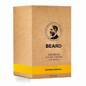 Beard Balm for Black Men: Beard Butter w/Biotin & Shea Butter, Hydrates Smoothens Softens & Thickens Facial Hair, Natural Ingredients for All (1.68-1-Earthy Herb)