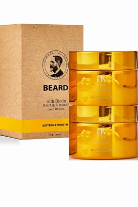 Beard Balm for Black Men: Beard Butter w/Biotin & Shea Butter, Hydrates Smoothens Softens & Thickens Facial Hair, Natural Ingredients for All (1.68 oz/pack of 1)