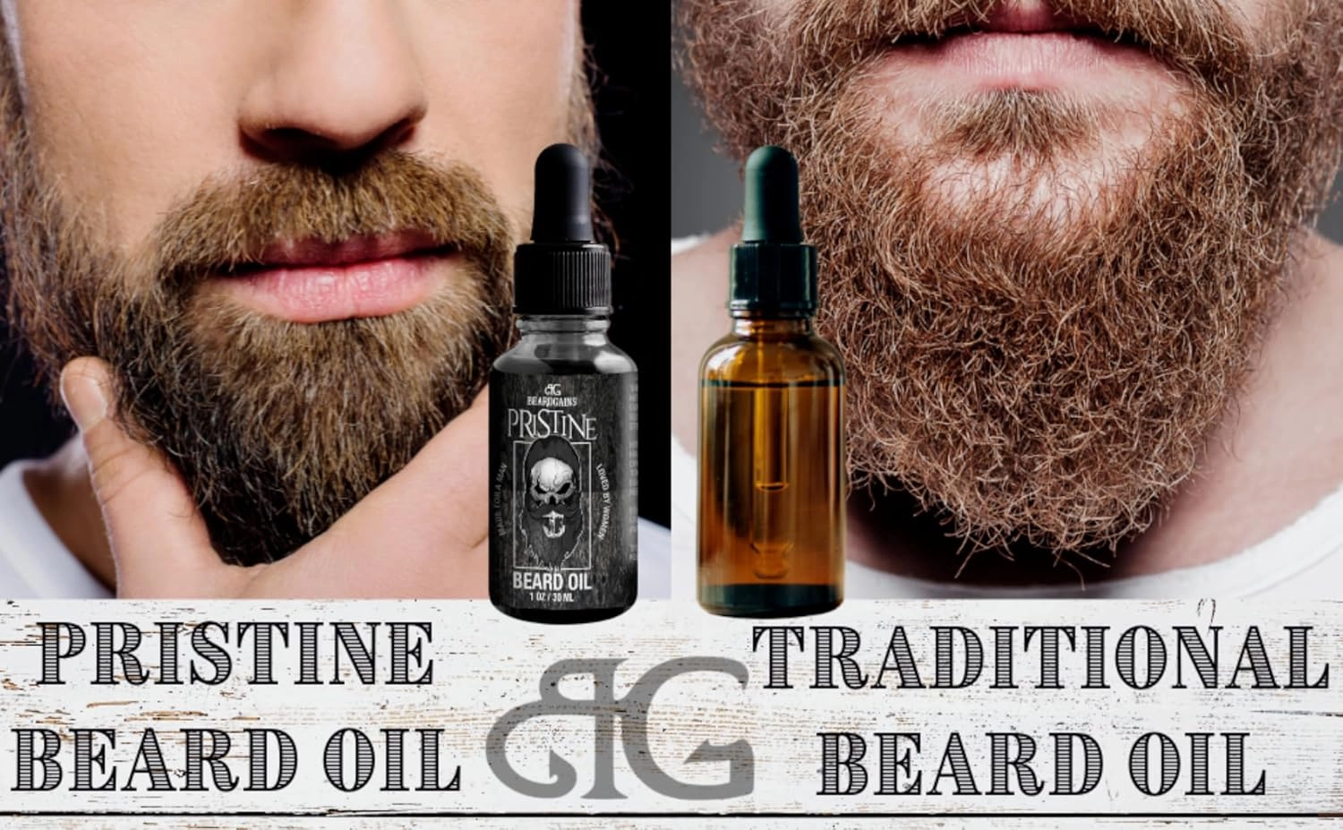 Beard Gains Beard Oil for Men - Organic Beard Growth Oil, Moisturizer & Conditioner, Softens & Strengthens Facial Hair, Reduces Itch, Promotes Healthy Beard (1oz, Pristine)