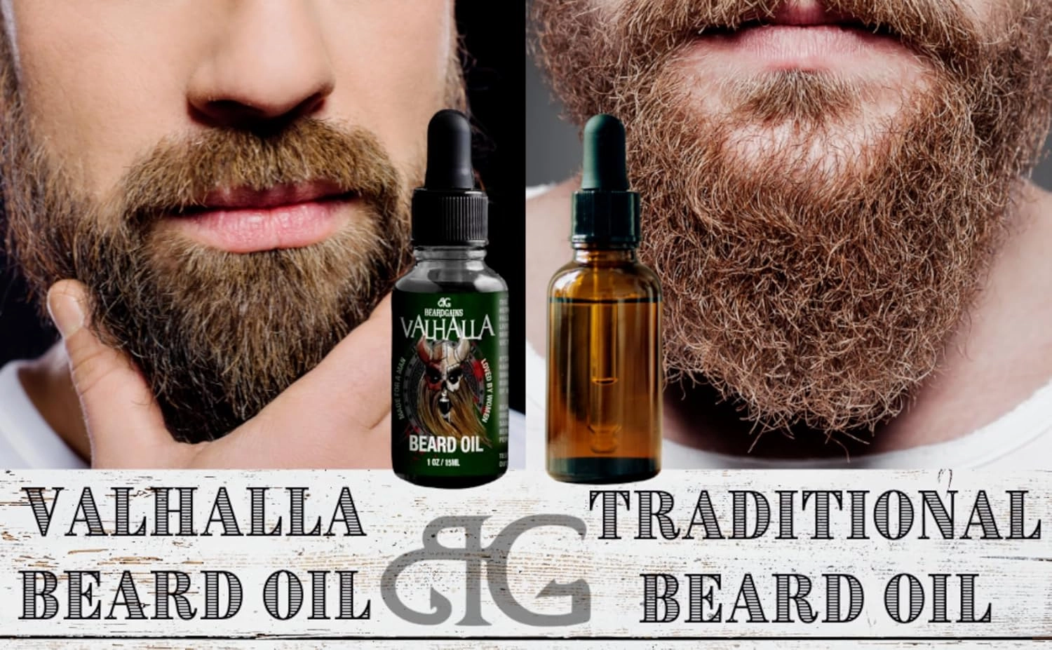 Beard Gains Beard Oil for Men - Organic Beard Growth Oil, Moisturizer & Conditioner, Softens & Strengthens Facial Hair, Reduces Itch, Promotes Healthy Beard (1oz, Valhalla)