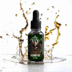 Beard Gains Beard Oil for Men - Organic Beard Growth Oil, Moisturizer & Conditioner, Softens & Strengthens Facial Hair, Reduces Itch, Promotes Healthy Beard (1oz, Valhalla)