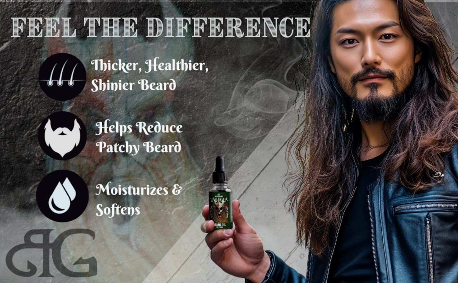 Beard Gains Beard Oil for Men - Organic Beard Growth Oil, Moisturizer & Conditioner, Softens & Strengthens Facial Hair, Reduces Itch, Promotes Healthy Beard (1oz, Valhalla)