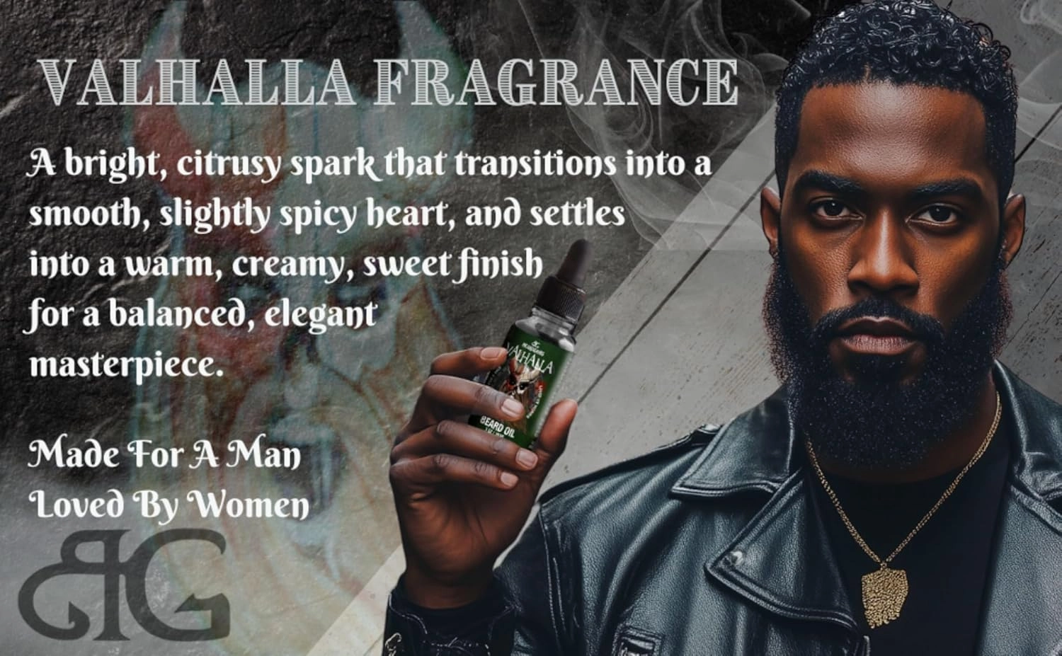 Beard Gains Beard Oil for Men - Organic Beard Growth Oil, Moisturizer & Conditioner, Softens & Strengthens Facial Hair, Reduces Itch, Promotes Healthy Beard (1oz, Valhalla)