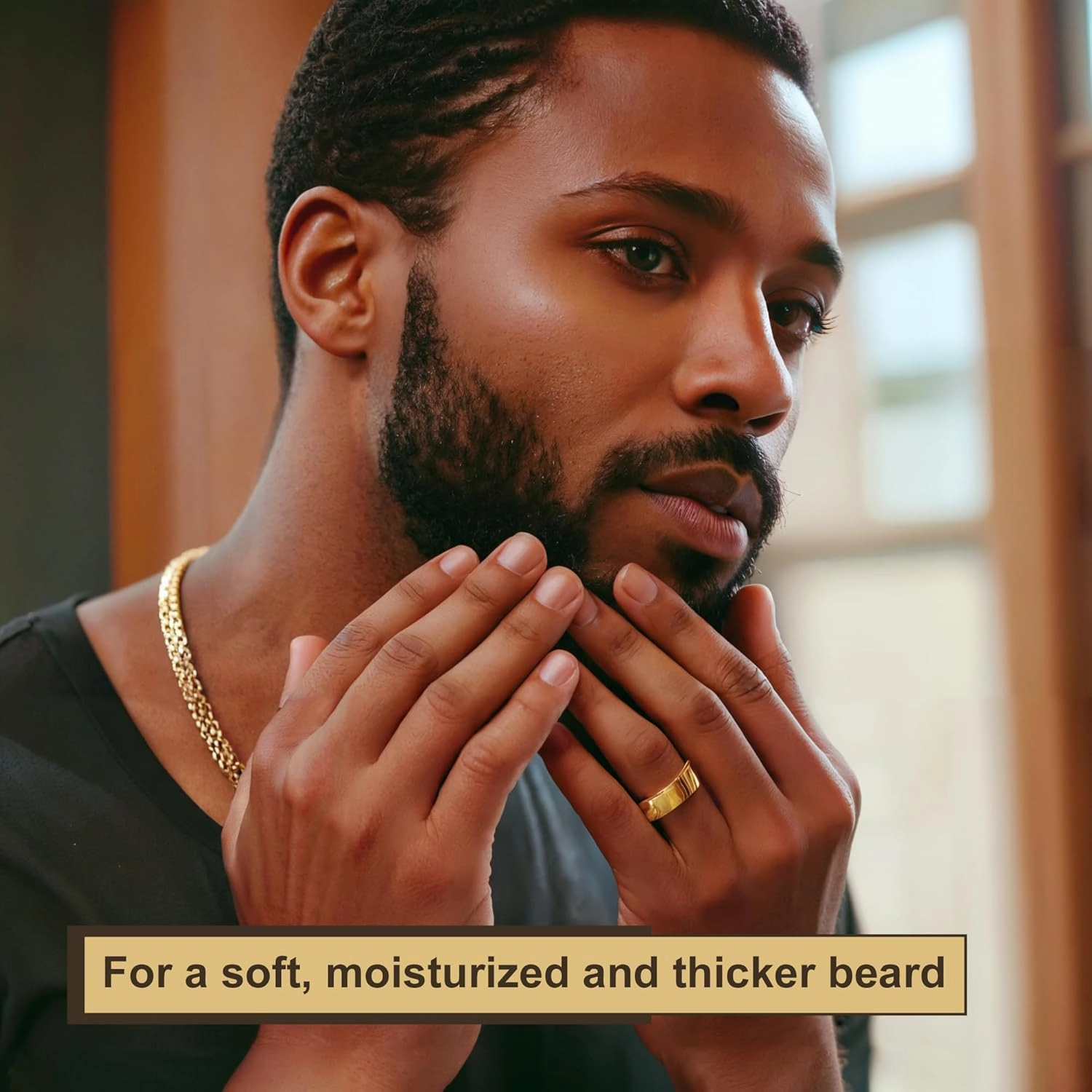 Beard Kit for Black Men: Beard Care Kit w/Balm, Oil & Vitamin Spray, All-Natural INgredients for Men Grooming and Care, Ideal Fathers Day Birthday & Valentines Day Gifts for Him