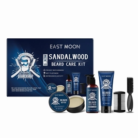 Beard Kit for Men Grooming -Wash, Balm, Comb, Brush,Lotion-Fathers Birthday Anniversary Valentines Gifts for Him-Friends Male Dad Brother Husband Fiance Him Boyfriend Coworker