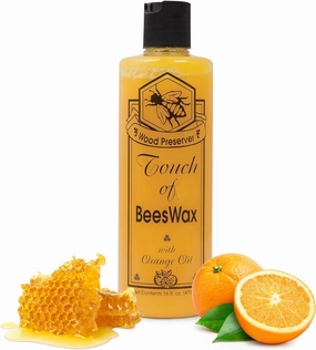 Beeswax Furniture Polish and Conditioner with Orange Oil. Wood Floor Scratch Repair, Feed Into Hardwood, Restore and Protect Cabinets 16 Ounce