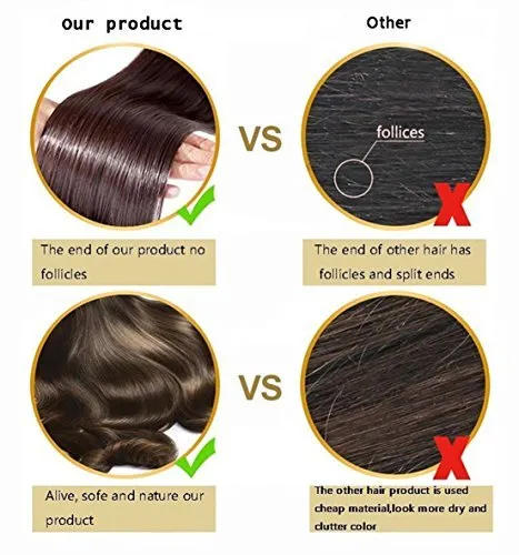 Benehair Clip in Hair Extensions 8PCS 23inch Long Straight Synthetic Hairpieces Dark Red Hair Extensions Double Weft Hairpieces for Women Full Head Cosplay Party Wedding Hairpiece