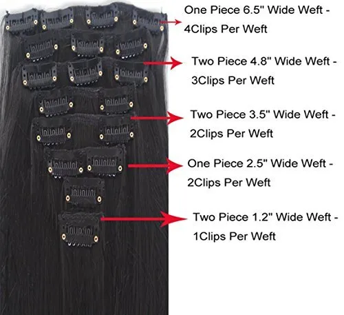 Benehair Clip in Hair Extensions 8PCS 23inch Long Straight Synthetic Hairpieces Dark Red Hair Extensions Double Weft Hairpieces for Women Full Head Cosplay Party Wedding Hairpiece