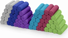 Biange Cooling Towels (40"x 12", Pack of 60) for Neck and Face, Cold Towel for Hot Weather, Sports, Workout, Fitness, Gym, Yoga, Golf, Pilates, Travel, Camping & More