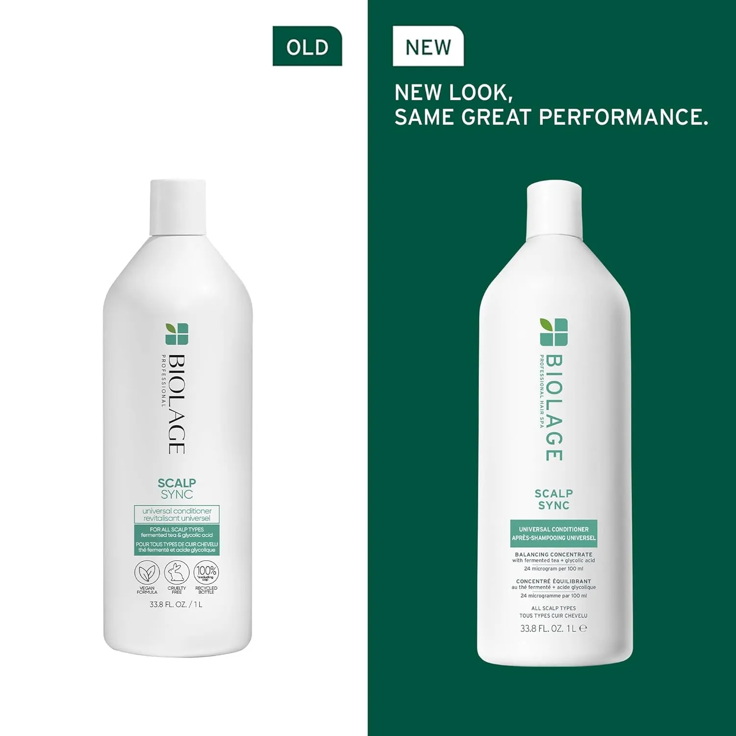 Biolage Scalp Sync Universal Conditioner - Nourishing & Hydrating for All Scalp Types, Lightweight Conditioning, Fermented Tea Blend & Glycolic Acid, Vegan & Paraben-Free, Packaging may vary