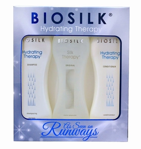 Biosilk Hydrating Therapy Trio - Shampoo, Conditioner and Biosilk Silk Therapy Original Serum