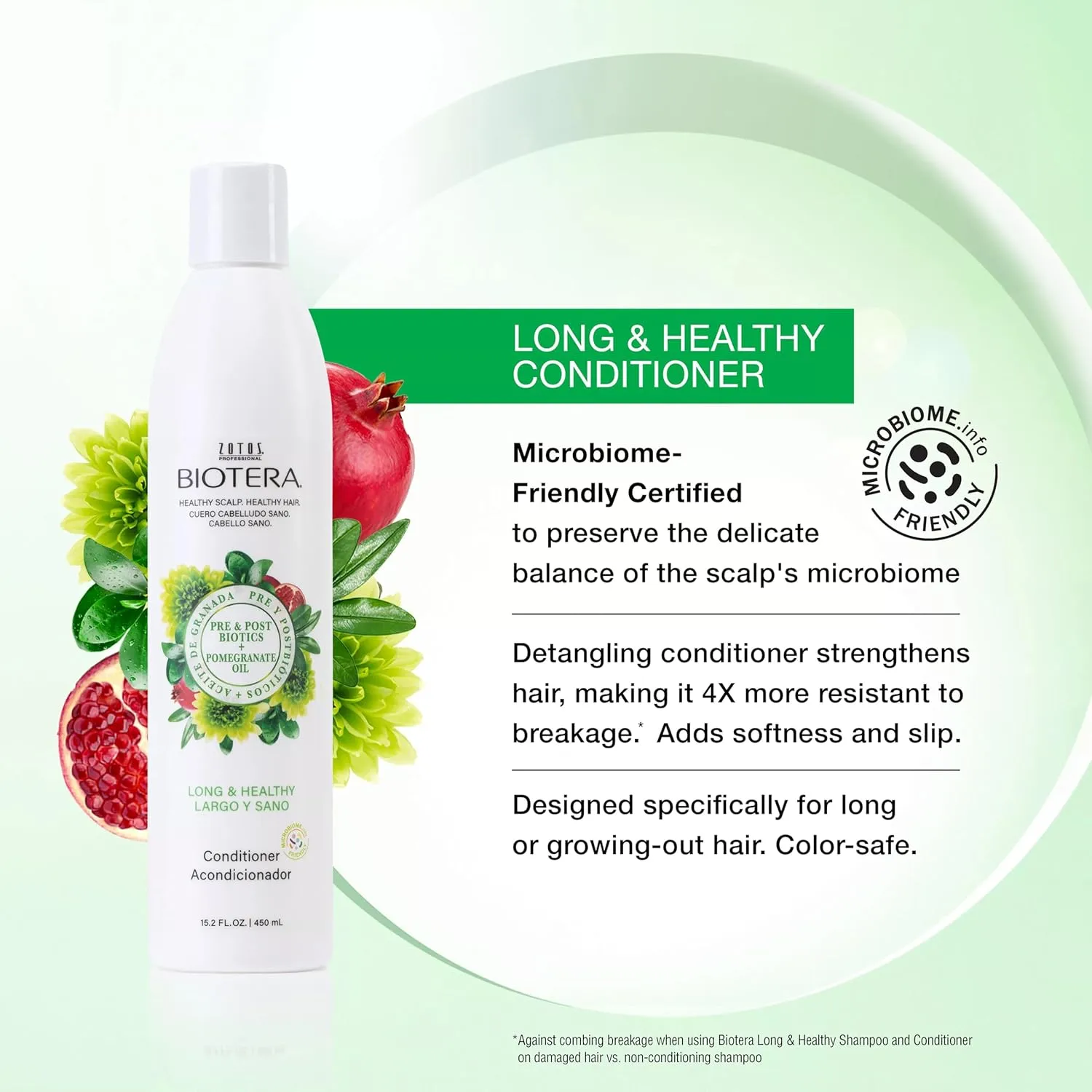 Biotera Long & Healthy Strengthening Conditioner | Strengthens Long, Growing Hair | Microbiome Friendly | Vegan & Animal Test Free | Paraben Free | Color-Safe