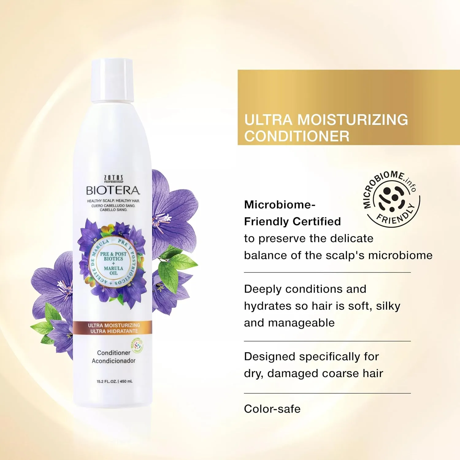 Biotera Ultra Moisturizing Conditioner | Hydrates Dry, Damaged, Coarse Hair | Microbiome Friendly | Vegan & Animal Test Free | Paraben & Sulfate Free | Color-Safe
