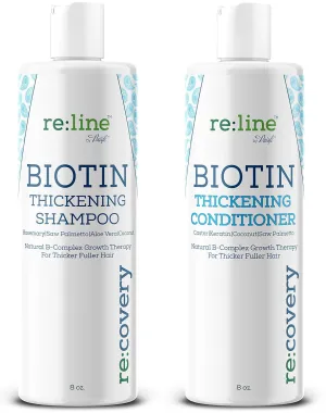 Biotin Shampoo and Conditioner for Hair Growth, Thinning Hair Treatment - NATURAL, Sulfate Free, for Men and Women (THICKENING SHAMPOO AND CONDITIONER)