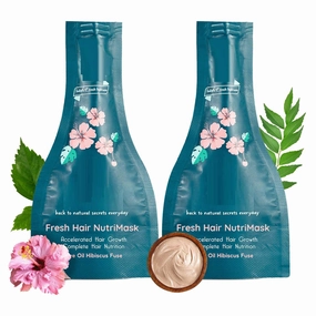 BK Five Oil Hibiscus NutriMask-Hair Mask For Growth, Conditioning, Smoothening, Strengthen & Shine, Suitable for All Hair & Scalp Types (Pack of 2 x 40 gm)