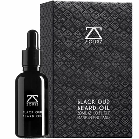 Black Oud Beard Oil for Men, Beard Moisturizer & Conditioner, Non-Greasy Men's Beard Care Essential, Growth Enhancer Natural Beard Oil Men's Gift, 1 Fl Oz Dropper Bottle