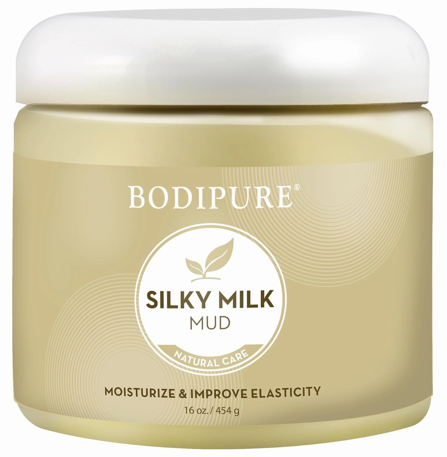Bodipure Silky Milk Mud Mask for Body – Rich in Essential Milk Proteins, and Vitamins – Spa Quality Mud Treatment Moisturizing, and Re-hydrating Dry Skin, 16 Ounce