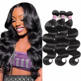Body Wave Bundles Human Hair 18 20 22 Inch 3 Bundles Human Hair 10A Brazilian Body Wave Bundles 100% Unprocessed Brazilian Virgin Human Hair Weave Bundles Natural Color