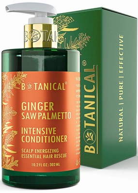 Botanical Hair Growth Conditioner “Scalp Energizing” Intensive Anti-Hair Loss for Thinning Hair Ginger Saw Palmetto Conditioner for Hair Loss Thickening Products For Women & Men 10.2 Fl Oz