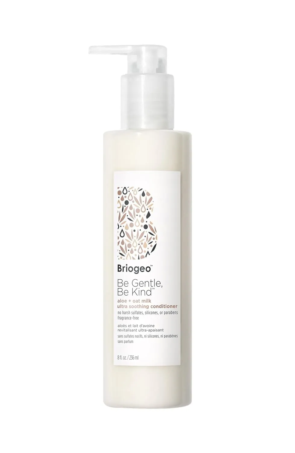 Briogeo Be Gentle, Be Kind Aloe   Oat Milk Ultra Soothing Conditioner, Hypoallergenic and Dermatologist-Approved Conditioner, Fragrance Free, Vegan, Cruelty-Free, 8 fl oz