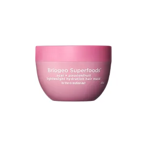 Briogeo Superfoods Acai   Passionfruit Lightweight Hydration Hair Mask – Deep Conditioner for Fine Hair, Boosts Shine & Softness, Weightless Moisture, Vegan & Cruelty-Free