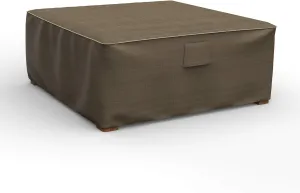 Budge NeverWet Hillside Square AC Cover, Premium Outdoor Waterproof Air Conditioner Covers, Medium, Black and Tan Weave