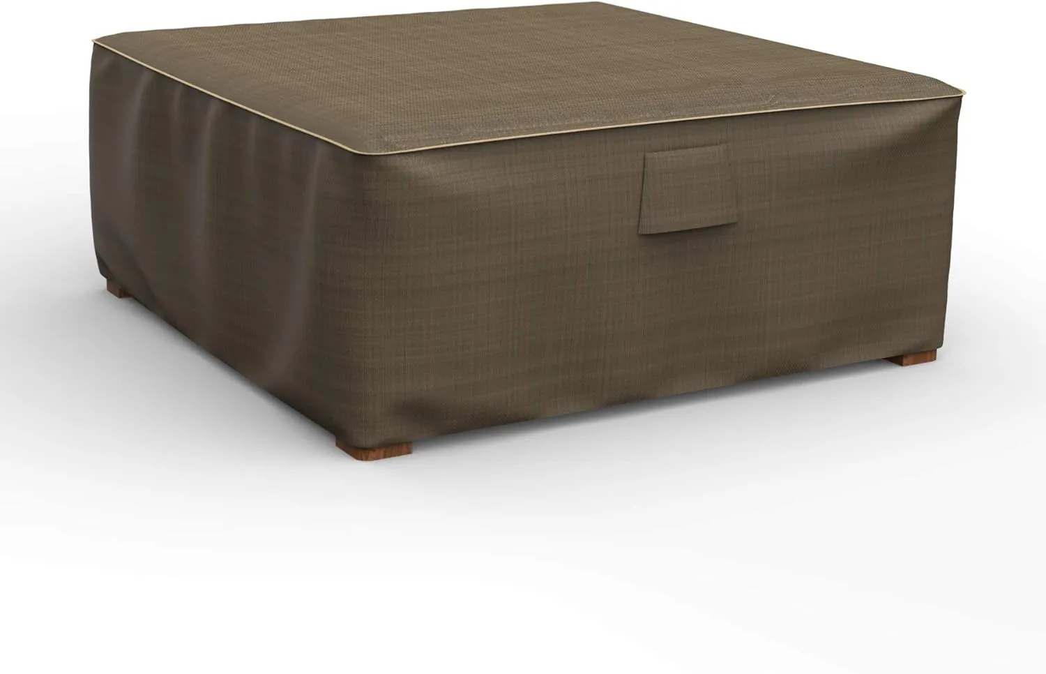 Budge NeverWet Hillside Square AC Cover, Premium Outdoor Waterproof Air Conditioner Covers, Medium, Black and Tan Weave
