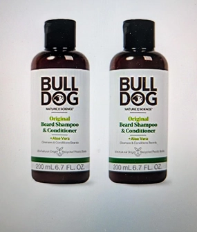 Bulldog Mens Skincare and Grooming for Men Original Beard Shampoo and Conditioner, 6.7 Ounce, Pack of 2