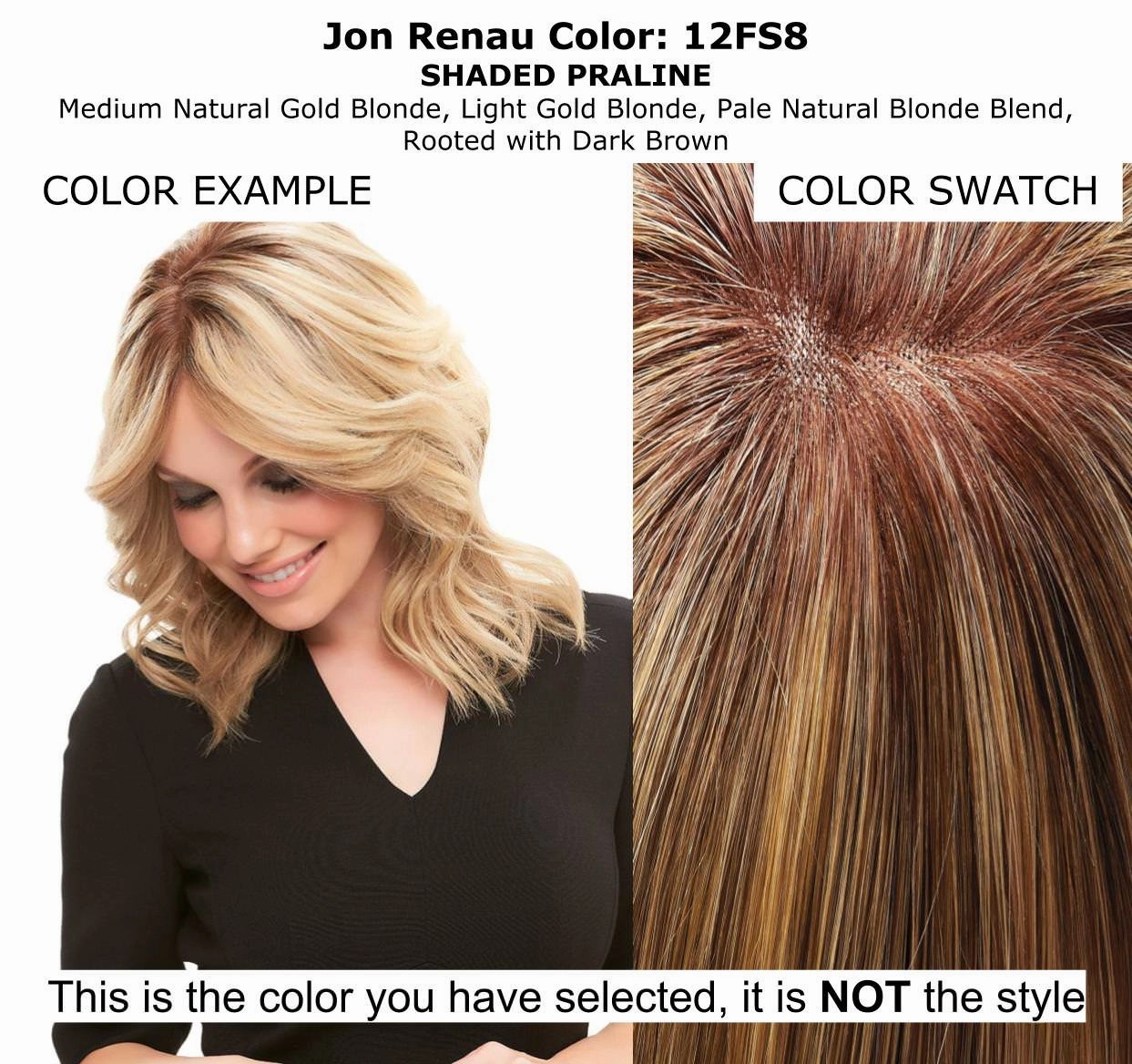 Bundle - 7 item: Blake Large Exclusive Remy Human Hair Wig by Jon Renau, Christy's Wigs Q & A Booklet, BeautiMark Hydra Shampoo Conditioner Mask Protect Leave-In Spray Shine Serum - Color: 12FS8