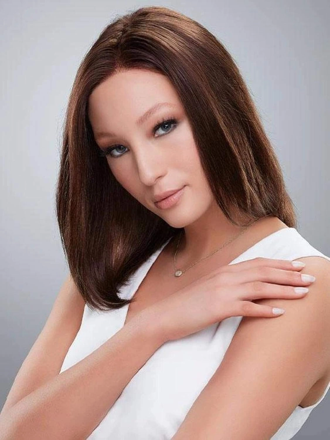 Bundle - 7 item: Carrie Hand-Tied Exclusive Remy Human Hair Wig by Jon Renau, Christy's Wigs Q & A Booklet, BeautiMark Hydra Shampoo Conditioner Mask Protect Leave-In Spray Shine Serum - 22F16S8