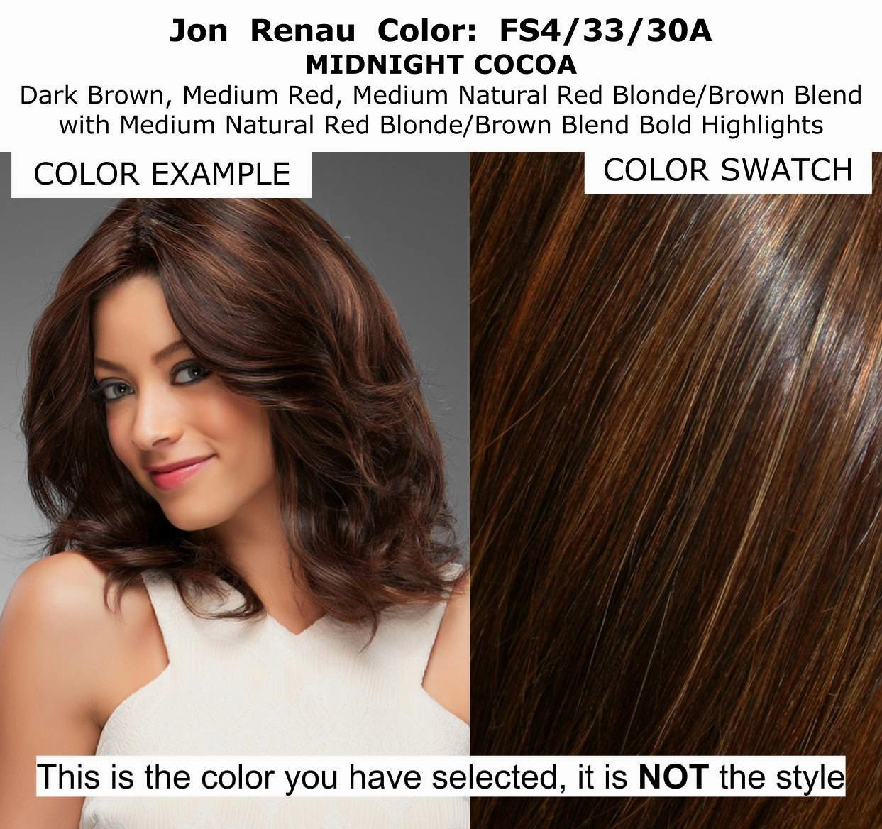 Bundle - 7 Items: 18" Top Smart Remy Human Hair by Jon Renau, Christy's Wigs Q & A Booklet, BeautiMark Hydra Shampoo Conditioner Mask Protect Leave-In Spray Shine Serum- Color: FS4/33/30A