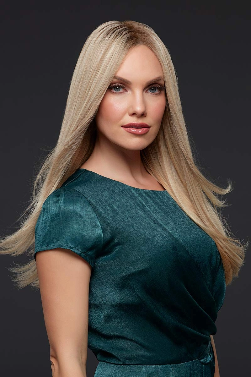 Bundle - 7 Items: Blake Exclusive Remy Human Hair by Jon Renau, Christy's Wigs Q & A Booklet, BeautiMark Hydra Shampoo Conditioner Mask Protect Leave-In Spray Shine Serum - Color: 4RN