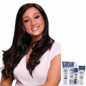 Bundle - 7 Items: Blake Lite Exclusive Human Hair by Jon Renau, Christy's Wigs Q & A Booklet, BeautiMark Hydra Shampoo Conditioner Mask Protect Leave-In Spray Shine Serum - Color: 12FS8
