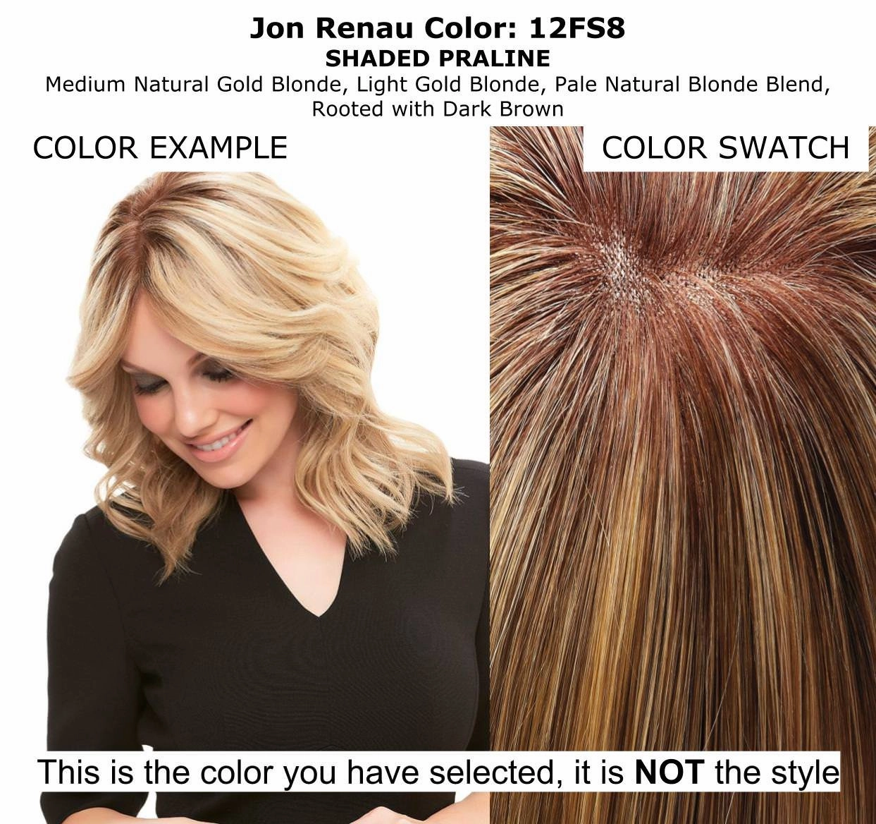 Bundle - 7 Items: Blake Lite Exclusive Human Hair by Jon Renau, Christy's Wigs Q & A Booklet, BeautiMark Hydra Shampoo Conditioner Mask Protect Leave-In Spray Shine Serum - Color: 12FS8
