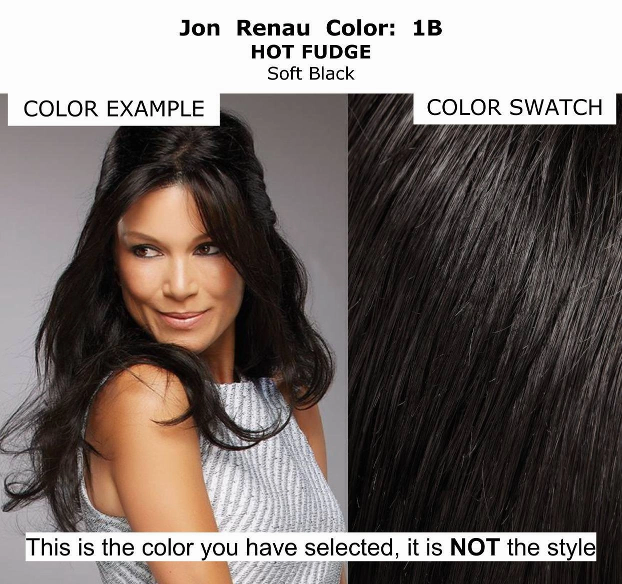 Bundle - 7 Items: Blake Petite Remy Human Hair by Jon Renau, Christy's Wigs Q & A Booklet, BeautiMark Hydra Shampoo Conditioner Mask Protect Leave-In Spray Shine Serum - Color: 1B
