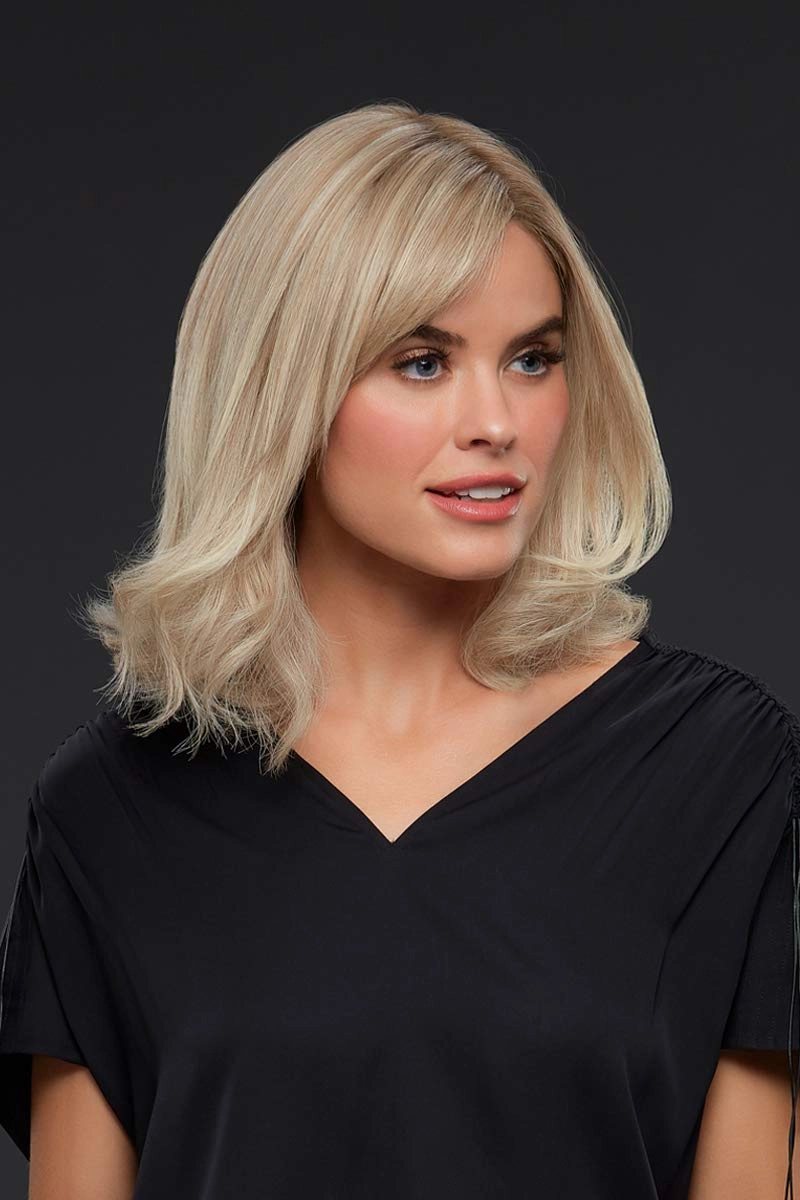 Bundle - 7 Items: Carrie Petite Exclusive Remy Human Hair by Jon Renau, Christy's Wigs Q & A Booklet, BeautiMark Hydra Shampoo Conditioner Mask Protect Leave-In Spray Shine Serum - Color: 24B22RN