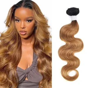 Bundles Human Hair Body Wave Remy Virgin Hair Weave Bundles 22 Inch 100% Unprocessed 2 Tone 1B/30# Color
