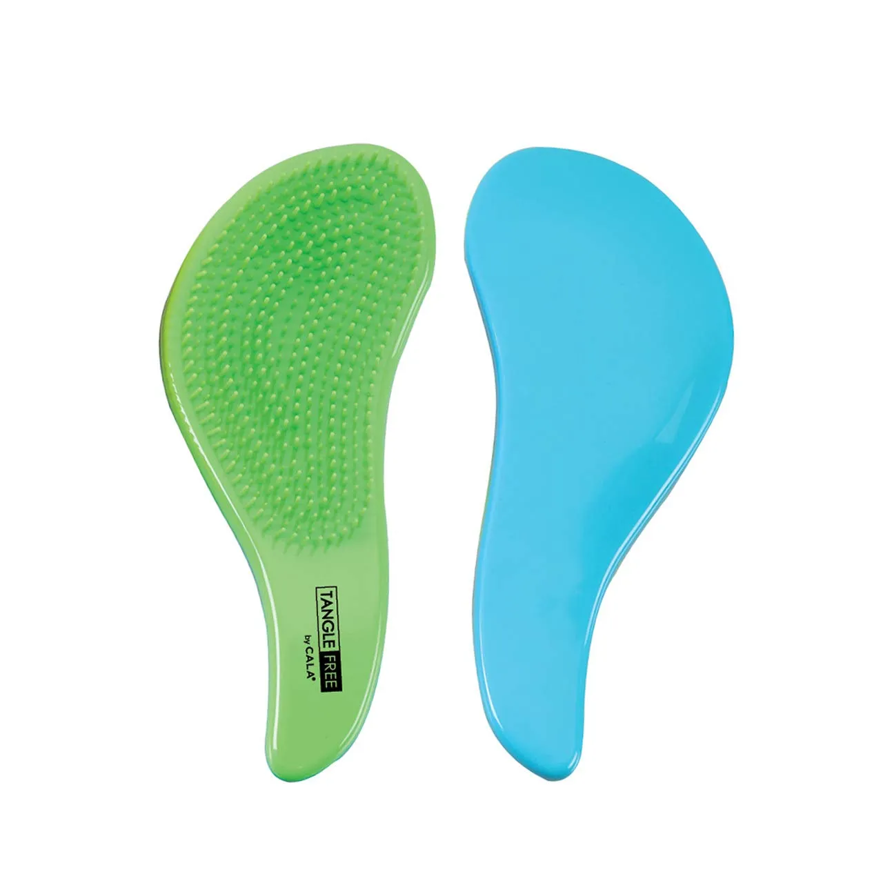 Cala Tangle free neon green & aqua hair brush