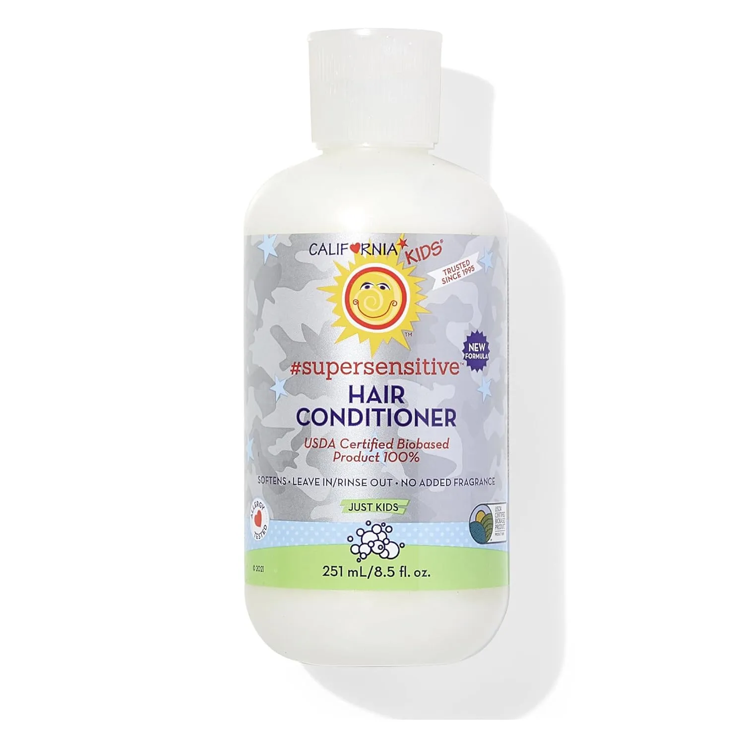 California Kids Conditioner | Super Sensitive | Fragrance Free Conditioner For Kids | 100% Plant-Based | Rinse-out or Leave in | 8.5 oz