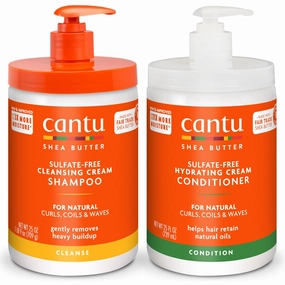 Cantu Shampoo & Conditioner with Shea Butter for Natural Hair, 25 fl oz (Pack of 2)