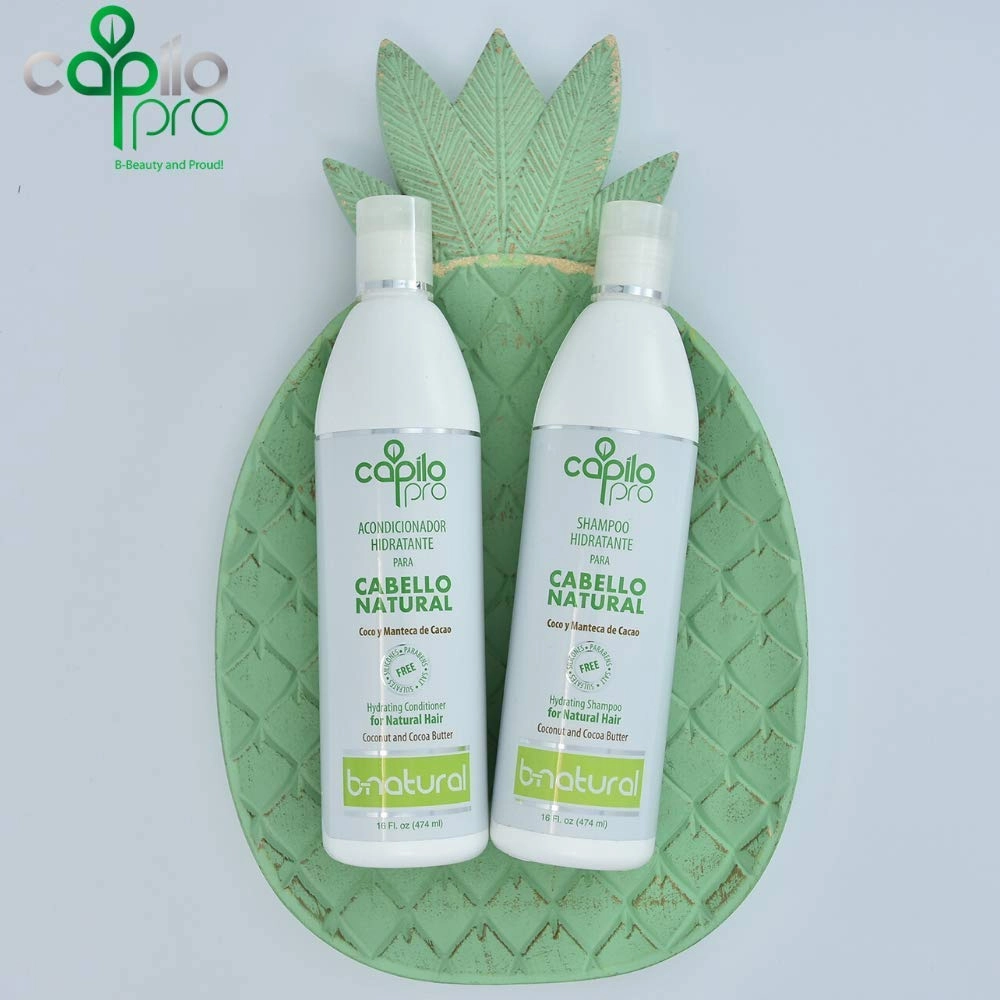CAPILO PRO B-NATURAL SHAMPOO | COCONUT OIL & COCOA BUTTER. MOISTURIZER FOR NATURAL, KINKY & CURLY HAIR. PARABEN & SULFATE FREE. 16 OZ.