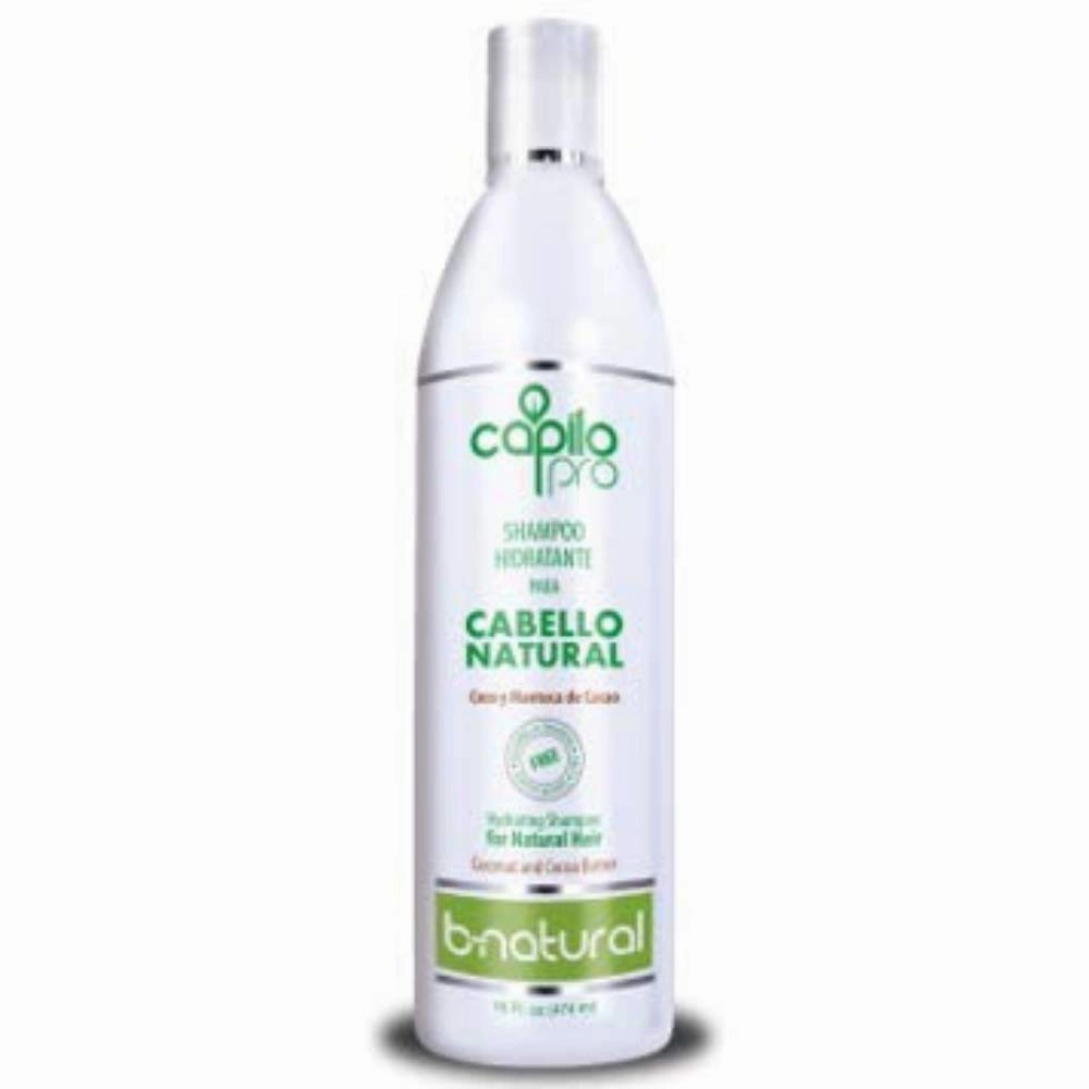 CAPILO PRO B-NATURAL SHAMPOO | COCONUT OIL & COCOA BUTTER. MOISTURIZER FOR NATURAL, KINKY & CURLY HAIR. PARABEN & SULFATE FREE. 16 OZ.