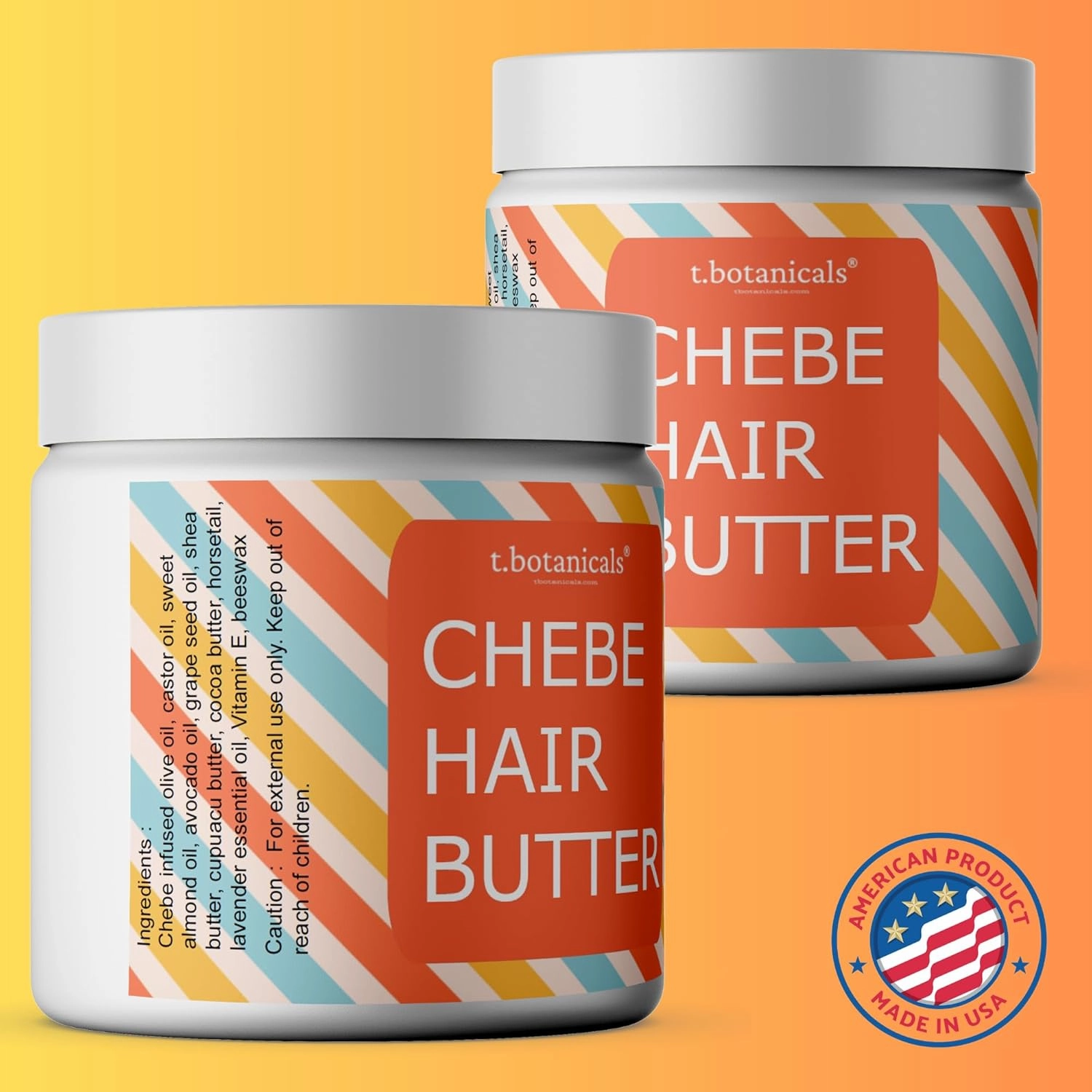 Chebe Butter for Hair Growth Hair Thickening Prevent Hair Loss Reduce Breakage and Split Ends Serum to Moisturize Dry Hair (Unscented, 8 oz.)
