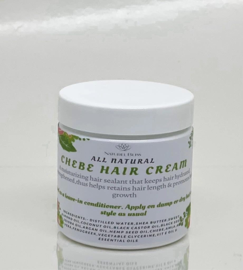 Chebepowder Hair Growth Cream|Vegan|Shea Butter|Amla|Fenugreek|Aloe Vera|Black Castor Oil|Leave-in Conditioner(Lavender-Vanilla Scent) (Scented, 4 oz)