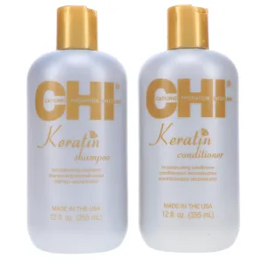 CHI Keratin Shampoo & Conditioner Set 12 OZ Each